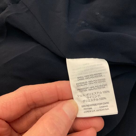 J.Crew Tie V-Back Sequin 3/4 Sleeve Mini Dress Size 4 Navy Holiday Disco NWT - Picture 5 of 15